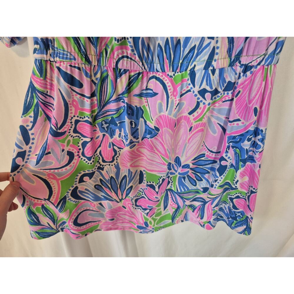 Lilly Pulitzer Gecko Green Tiger Sunrise Lana Skort Romper Small - Picture 8 of 8